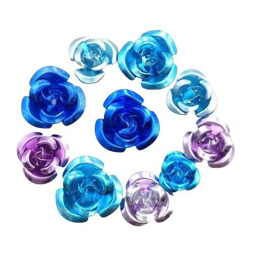 Amazon.co.jp: ビーズクラブ アルミ薔薇パーツ K-064 ブルー 水色