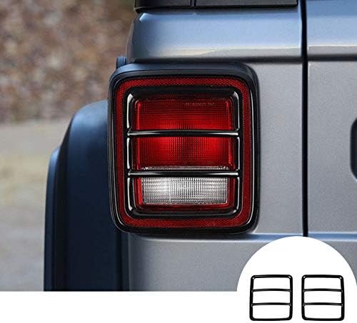 Metal Rear Tail Light Lamp Protector Trim Cover 2pcs for Jeep Wrangler JL 2018-2019