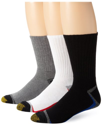 Gold Toe Men's 3-Pack Cushion Crew Athletic Sock