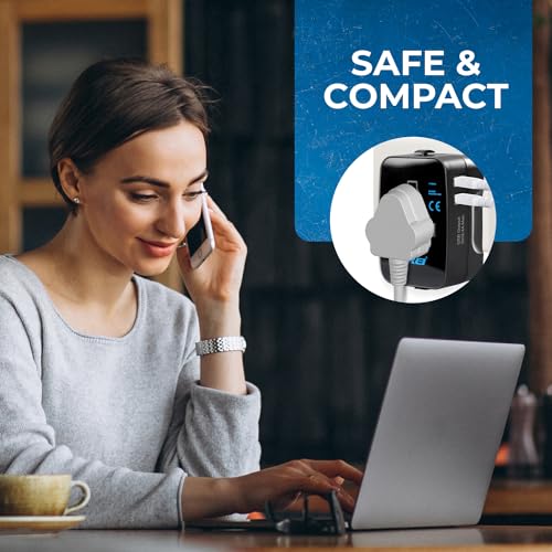 Orei Universal Charger Adapter - 3 in 1 Worldwide Travel Adapter with Dual USB - Universal Socket with 2X USB-A 2.4A - Universal Travel Adapter All in one for US, Europe & More - 10 Year Warranty 9 415JY4aa0DL