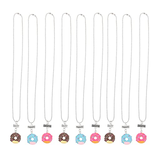 NUOBESTY 9 Uds Collares de Donas Mejor Amigo Joyería Collar para 3 Collares de Amistad Mini Bestfriend Birthday Gifts