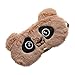 HEALLILY Plüsch Schlaf Augen Abdeckung Eye Augenbinde Panda Tier Schlaf Auge Schatten für Kinder Mädchen Frauen Reise Niedliche Cartoon Eyeshade Braun