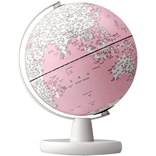 OLOTU Mappamondo Globo Illuminato con Supporto Lampada Globo Mondo illuminata Rosa Costruita in 5 Colori LED Luce Notturna Globi di Terra per Bambini Che imparano Dettagliato