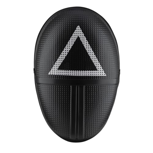 Disguise M máscaras oficiais da Netflix do jogo de lulas, m máscaras de disfarce para adultos de tamanho único, triangle, tamanho único