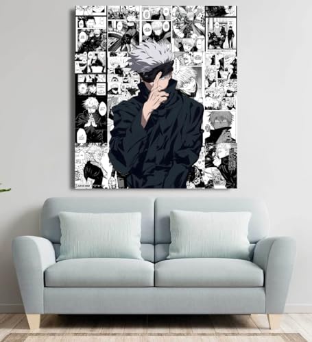Image of Moment Prints Gojo Satoru Manga Collage Poster Set - Set of 20, 210 mm x 297 mm, 300 GSM Paper, Anime Posters, Gojo Poster (Gojo Manga 1) - Glue Dots Included, Cardstock