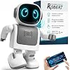SmartyBot Smart Robot Toy for Kids - Interactive Remote Control Robot with App, Programmable Moves, 7 Customizable LED Eye Colors, Reacts to Music, STEM Learning Toy for Boys & Girls Ages 4 5 6 7 8 9
