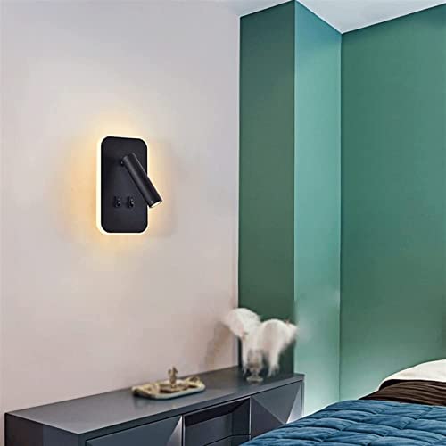 Lámpara de pared con control de doble interruptor ideal para leer en la cama confortablemente 4