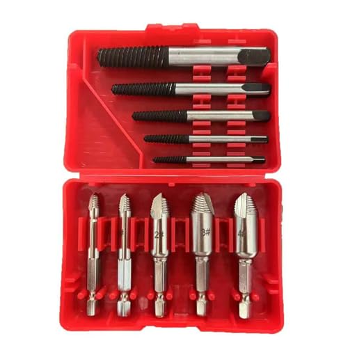 JTQYFI - Lot de 10 vis d'extraction de vis en acier au carbone - Enlèvement efficace des extraits desserrés - Vis fixes ou endommagées avec facilité