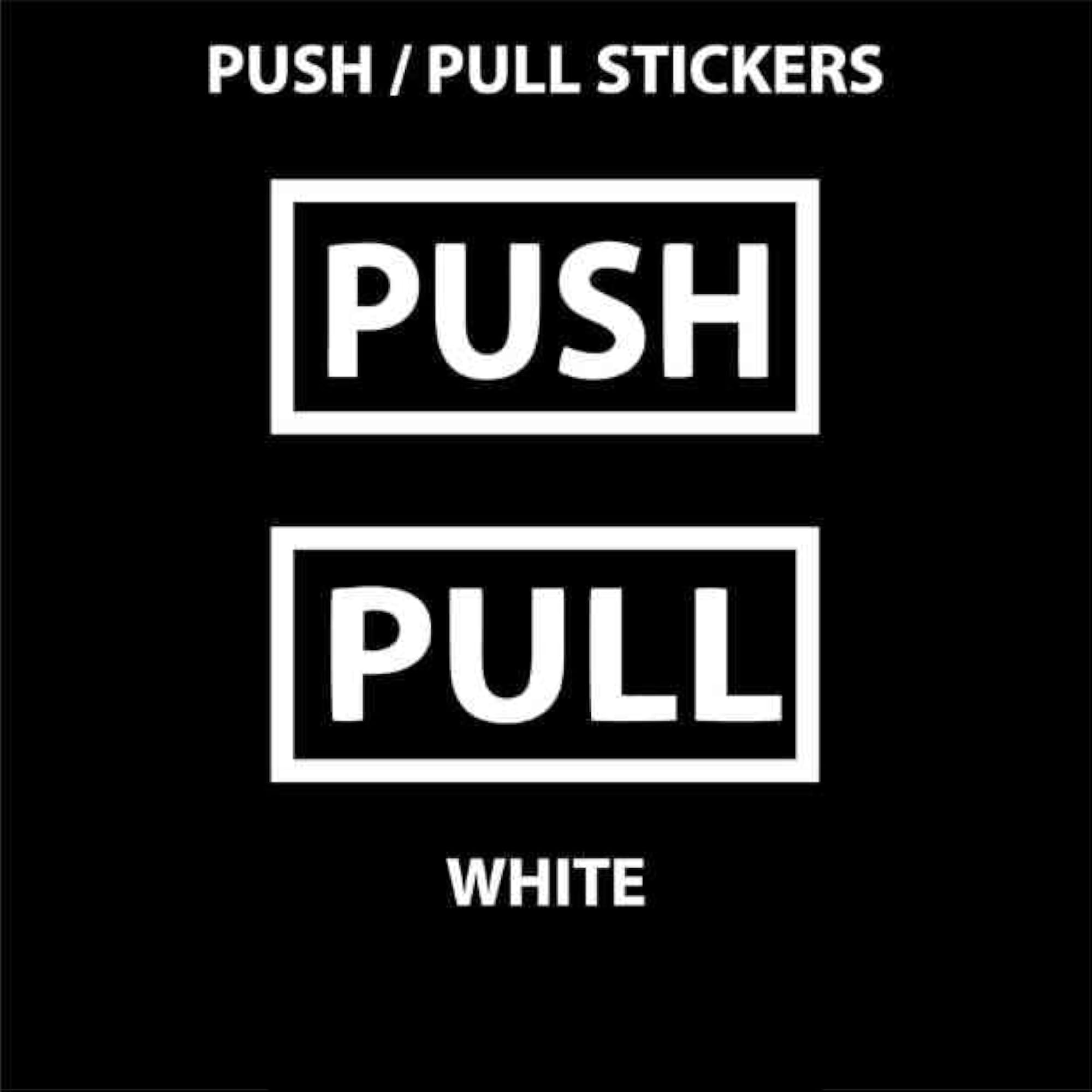 Traditional Push Pull Door Sign Sticker, Handmade Design