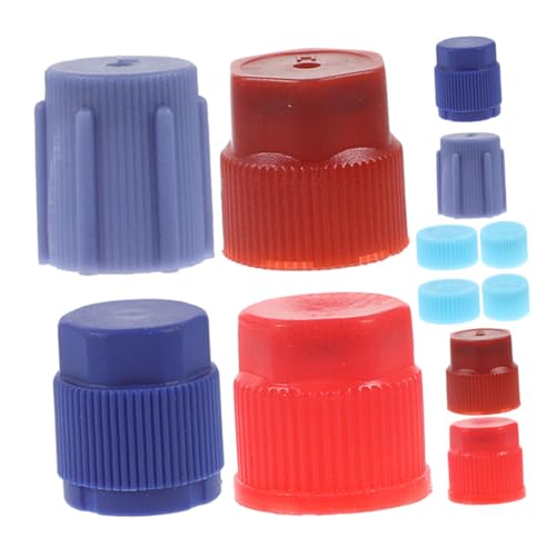VINTORKY Can Tap Valve Cap Set 12 Pcs Air Conditioning Port Cover for Inspection Port Parts Brass Low Cap Gasket