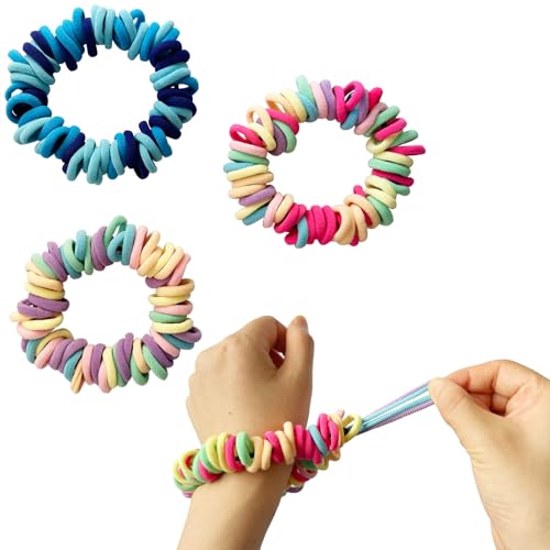 3 Paquetes de Pulseras elásticas de Ganchillo para Recoger la Piel, Terapia de Alivio de la ansiedad para tricotilomanía