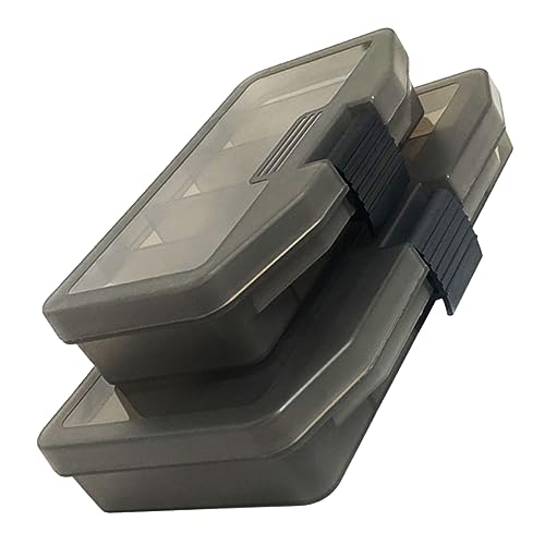 Abaodam 2Pcs Fishing Tackle Storage Organizer Box Multi Function Lightweight Fishing Accessory Case with Five Compartments Durable and Portable Fishing Tool Boxes for Easy Use