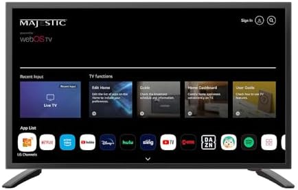 Majestic 19″ 12V Smart LED TV WebOS, Mirror Cast & Bluetooth – North America Only