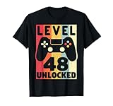 Photo Gallery livello 48 sbloccato divertente video gamer 48 ° compleanno maglietta Photo Gallery livello 48 sbloccato divertente video gamer 48 ° compleanno maglietta