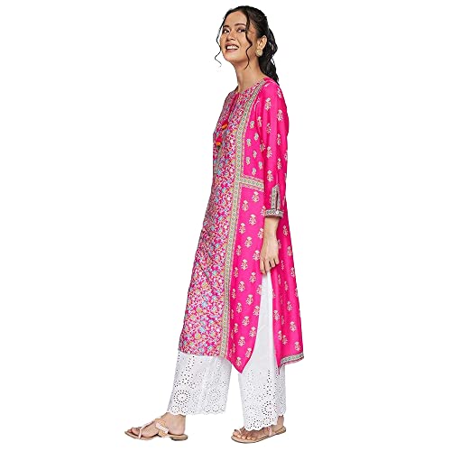 Image of global desi Women's Rayon Solid Regular Dress Shirt