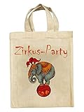 Das lustige Zirkus-Party Mitgebsel Taschen Set für Kinder, machte jeden Kindergeburtstag zum unvergesslichen Erlebnis. Die ausgefallenen Taschen Stoffbeutel können noch lange von den Gästen der Kinderparty nachhaltig verwendet werden. Hier wird jeder Gast in der Manege zum Artisten, Clown oder Löwenbändiger.
