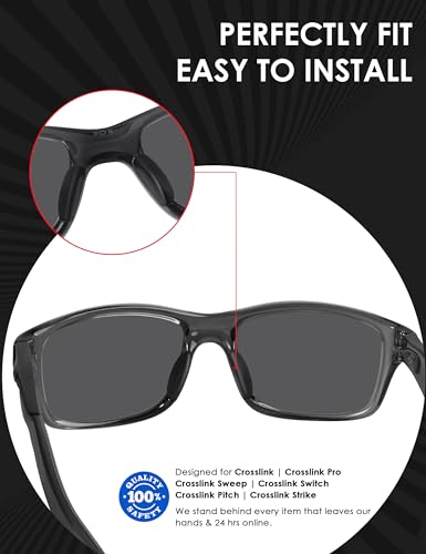 BlazerBuck Ersatz-Nasenpolster für Oakley Crosslink PRO Sweep Pitch Glas – Schwarz