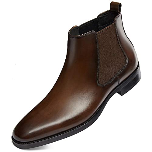 Image of GIFENNSE Mens Chelsea Boots Leather Dress Boots for Men