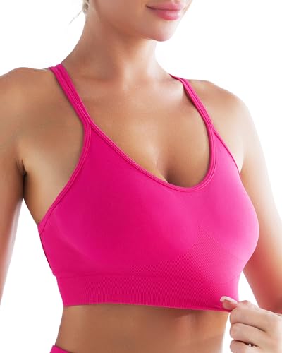 Image of RUNNING GIRL Sports Bras for Women 3Pack Strappy Bra