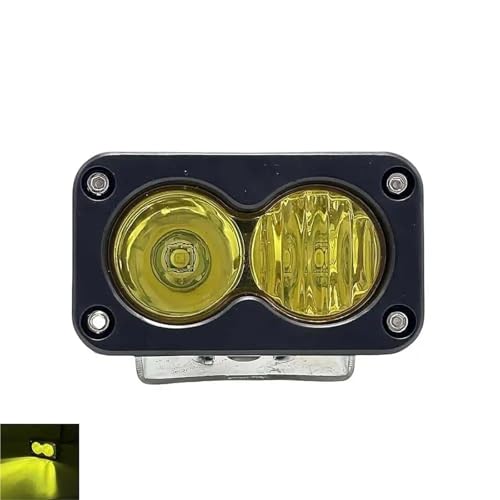 Lampe travail conduite moto avec phare projecteur LED jaune de 3 pouces
