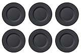 Maße: Durchmesser 22cm Villeroy & Boch Manufacture Rock Frühstücksteller 22cm 6er Set schwarz grau