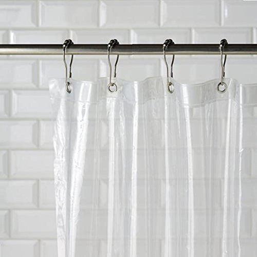 Image of Kuber Industries PVC Transparent Water Proof AC Curtains | 0.30mm Thickness with Hooks Ac Curtain for Home & Office | Door Curtain /Parda for AC Room| 7 Feet | Pack of 1
