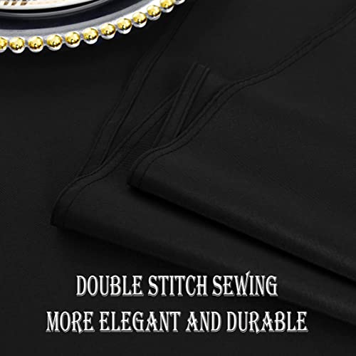 KAIPHO Black Round Tablecloth Waterproof Wrinkle Free Table Cloth, 108 inch by KAIPHO - Used condition - Image 4