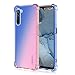 Produktbild Dedux Hülle für Oppo Find X2 Handyhülle, Verstärkung mit Vier Ecken, Transparent Farbverlauf TPU Schutzhülle Case (Blau/Rosa)