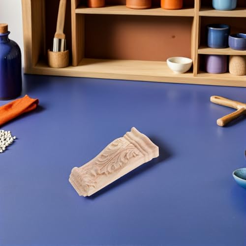 Ménsulas de madera tallada de 8x18 cm para repisas de estilo tradicional sin pintar pack de 2 4