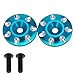 Treehobby 2PCS Metal Rear Wing Buttons Washer,Universal Rear Fixed Tail Protection Spacer/Gasket Compatible with 1/10 RC Off Road Short Truck Buggy Racing Car(Blue)