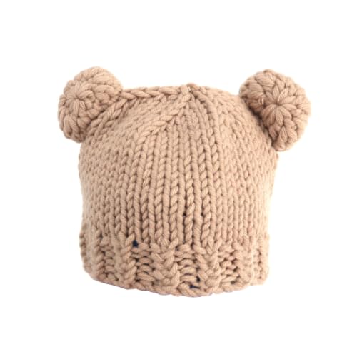 Gorro de punto para recién nacido: sesiones de fotos inolvidables y cómodas en color marrón