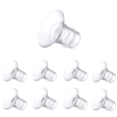 Image of Flange Inserts 17mm 8PCS,Wearable Breast Pump Parts Compatible with Momcozy S12 pro/S9 pro/S12/S9/Medela/Spectra/TSRETE 24mm Breast Pump Shields/Flanges,Reduce 24mm Nipple Tunnel Down to 17mm