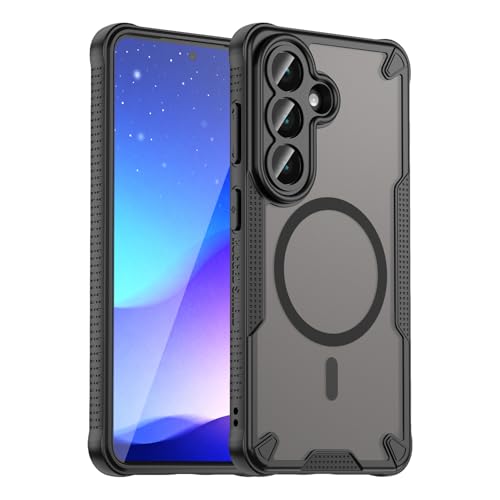 �X�}�z�P�[�X �Ή��@�� for Samsung Galaxy A17 / M17 / F17 �}�O�l�b�g�� �X�}�z�P�[�X�y�J���������Y�ی� �ϏՌ� 2-in-1�FPC���w�ʃp�l���{TPU�zBlack