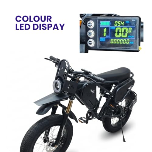 Image of VIGOREBIKE Vigor X45 Electric Cycle with Dual Disc Brakes, 350w Hub Motor, 18.5Ah Li-Ion Battery, 95% Pre-Assembled with Charger,Fat Tyre,Optional Gear Shifter. (Black and Gray)