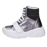  Twin-Set Sneakers Mujer Cuero Gris 36 EU