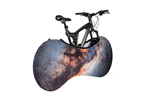 Velo Sock Bicycle Indoor Cover for Storage and Transportation, Stretchy Dirt Proof Fabric, Bike Travel Protection Cover, Stylish Accessory for Adult Bike - Interstellar - Thumbnail 4