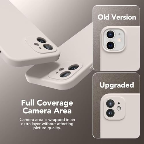 Image of DIZORO Liquid Silicone Case Compatible with iPhone 11 6.1 inch(2019), Gel Rubber Full Body Protection Cover Case Drop Protection Case (Stone Grey)