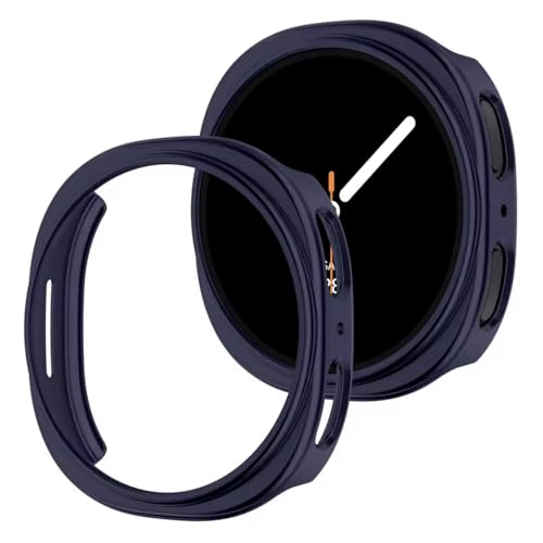 Image of T Teclusive Protective Slim Bumper Case Compatible for Galaxy Watch 8 40mm | Curved Hard Shell Bumper Side Edge Protection Cover for Watch 8 4.0 cm (Blue, 40mm)