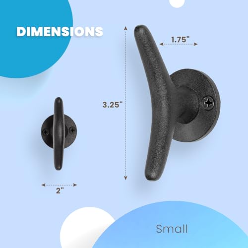Claimed-Corner-Cast-Iron-Coat-Hooks-Boat-Cleat-Nautical-Marine-Entryway-Decor-Multi-Purpose-Hat-Towel-Hanging-Hook-Durable-Rust-Resistant-Includes-Mounting-Hardware-4-Pack-Small-Black Claimed Corner Cast Iron Coat Hooks Boat Cleat Nautical Marine Entryway Decor Multi Purpose Hat Towel Hanging Hook Durable Rust Resistant Includes Mounting Hardware 4 Pack Small Black