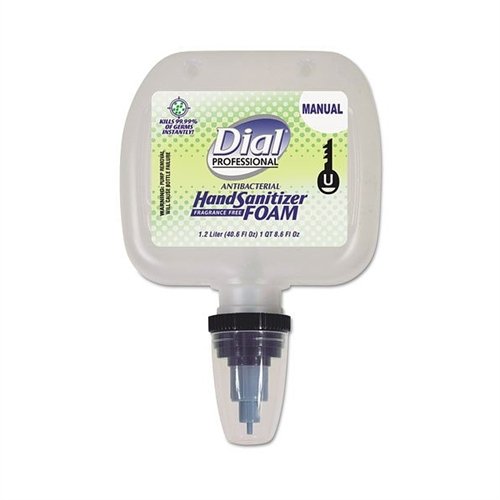 Dial Corporation Foaming Hand Sanitizer, 1.2 L Refill, Fragrance-Free 1700005085