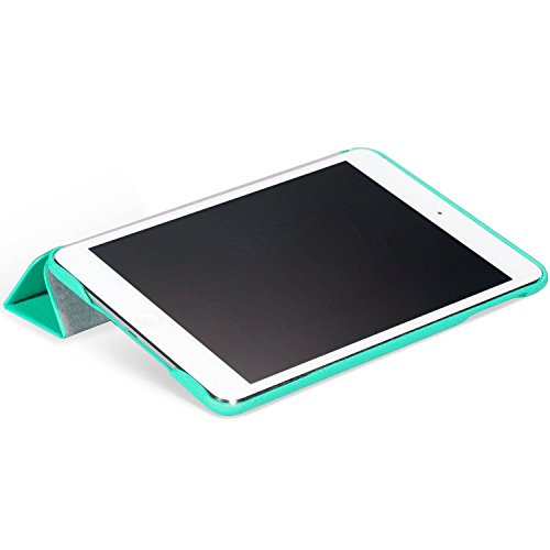INVELLOP iPad Mini case, Teal/Turquoise Leatherette Case Cover for Apple iPad Mini/iPad Mini 2/iPad Mini 3 (Teal/Turquoise)