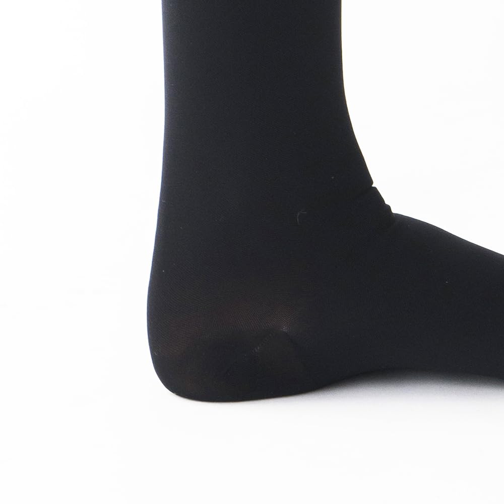 Dott. Piazza Gambaletti Terapeutici a compressione graduata in Microfibra Soft - Classe I - CL1- K1- Punta chiusa (Nero, XXXLARGE REGULAR)