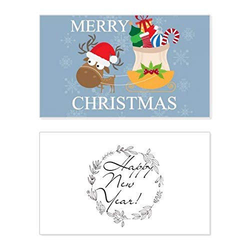 Tarjeta de Navidad de alce para compartir tus mejores deseos en año nuevo