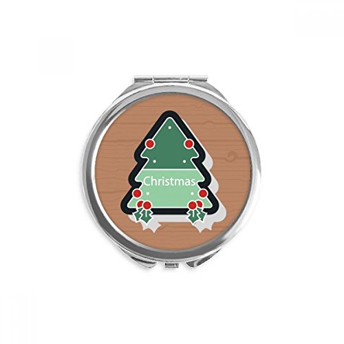 Miroir de poche à la main arbre de noël mignon, une idée cadeau pour les fêtes