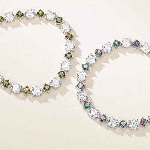 FANCIME Rhythm of Light Sterling Silver Tennis Bracelet Birthstone Bolo Tennis Bracelets for Women Fine Jewelry Birthday Gifts for Women3