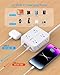 Power Strips with Surge Protection - HANYCONY 8 Widely Outlets with 4 USB Ports (2 USB C), 3-Side Outlet Extender Strip, 5 Ft Extension Cord, Ideal for Home Office College Dorm Room Essentials