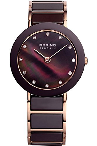 BERING Ceramic Collection Quartz Brown Womens Watch with Ceramic Link Band 11435-765 (B017EVB7RM) Amazon Price History, Amazon Price Tracker