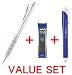 Pentel Graph Gear 1000 Automatic Drafting Pencil, 0.9mm Lead Size, Brushed Metal Barrel/PG 1019/ + Pentel Ain Clic Retractable Pen-type Triangle Eraser + Strength & Deep & Smooth Uni 0.9mm HB Top quality Diamond Infused Leads [Nano Dia-36 Leads] for Professional Value Set