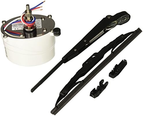 Wexco 1.5" Shaft Marine Windshield Wiper Kit - Wiper Arm, Blade and Motor 12V, 110 Degree Sweep. Car Automotive Accessory
