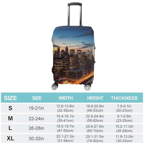New York City Scenery Luggage Cover Personalization Suitcase Covers Protector Elastic Washable Baggage Cover Anti-Scratch For Traveling, Aircraft Consignment XL2